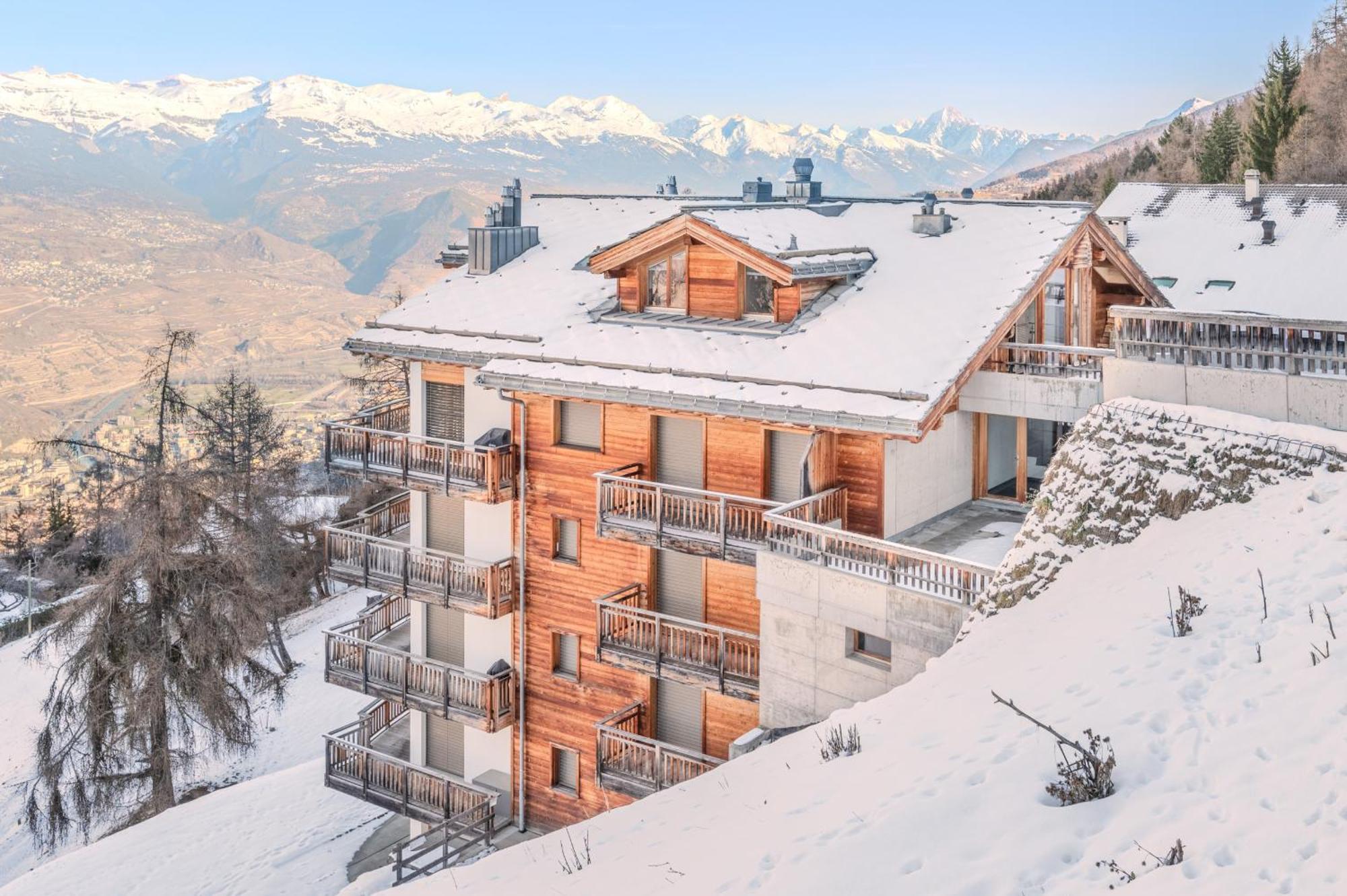 Ski Paradise Mountain & Luxe Apartments Veysonnaz Kültér fotó